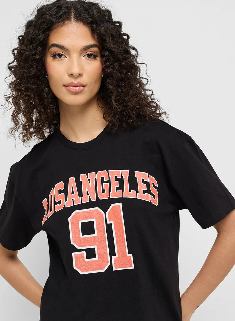 Ginger Crew Neck Varsity T-Shirt